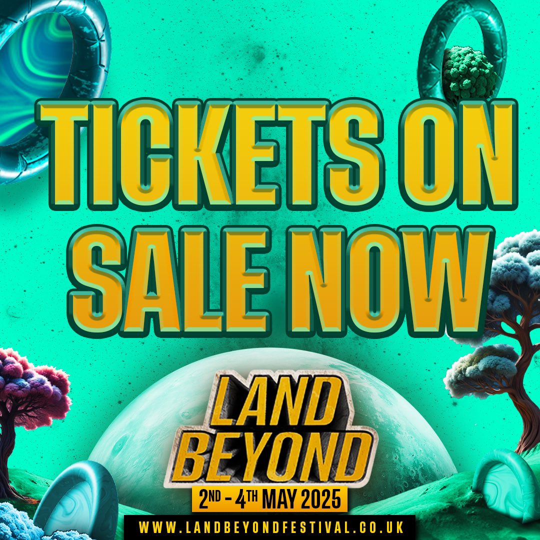 🪐 Land Beyond Festival: Vacant Planet 2025 Tickets ON SALE NOW! 🪐 

Escape to a world like no other and join us for an unforgettable weekend with 5 massive headliners and 75 more artists yet to be announced! 🎶

🎟️ landbeyondfestival.co.uk