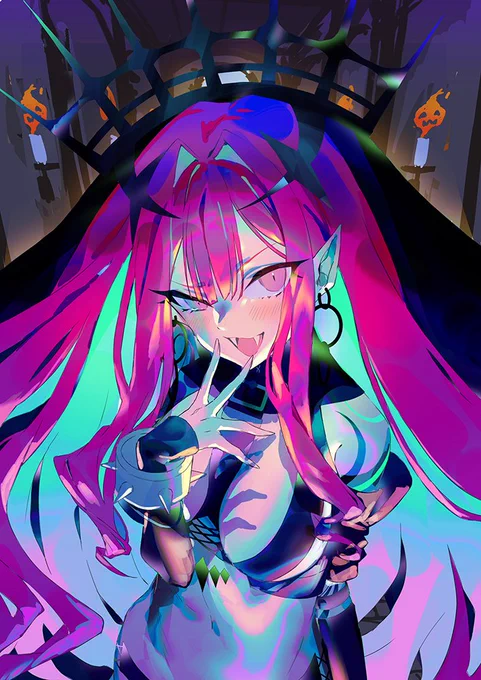 昔描いたラフのトリ子も置いておきます。ハロウィン風トリ子～強化おめーーーーーー!!! 