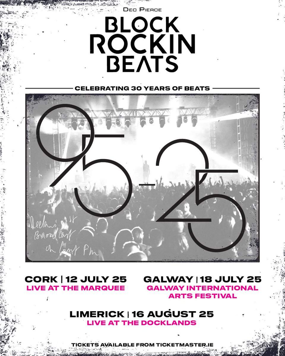 Our summer 2025 live shows in Cork <a href="/LATMofficial/">LATMofficial</a> , Galway <a href="/GalwayIntArts/">Galway International Arts Festival</a> &amp; Limerick Docklands <a href="/mydolans/">Dolans Limerick</a> are on sale now! I cannot wait to see u all again soon. Tickets from <a href="/TicketmasterIre/">Ticketmaster Ireland</a> 🎟️ ticketmaster.ie/block-rockin-b… #blockrockinbeats 🔥❤️ thanks so much for all the support x