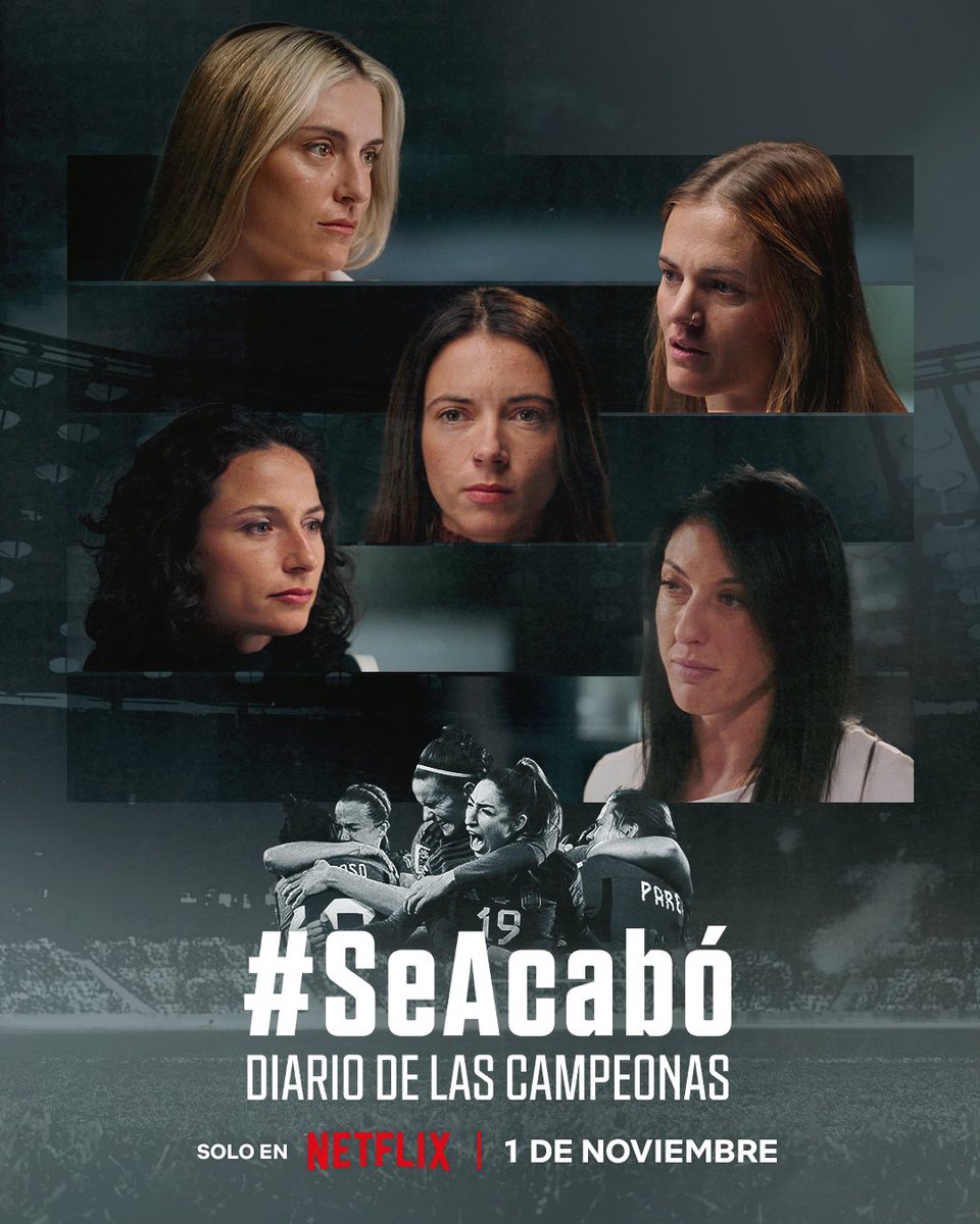 TeamYouFirst's tweet photo. 𝐓𝐡𝐞 𝐰𝐚𝐢𝐭 𝐢𝐬 𝐨𝐯𝐞𝐫! 🙌🏽 watch #SeAcabó: Diario de las Campeonas now on @netflixes 🎬

A You First Originals production. Don’t miss it! 

#TeamYouFirst https://t.co/kSVXvTOAzn