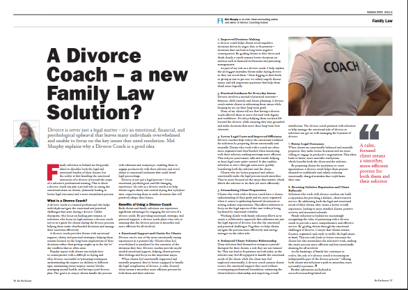 DivorceCoachIRL's tweet photo. Delighted with the write up in the Dublin Solicitors Bar Association publication' The Parchment'- which explains the benefits of family solicitors working side by side with a Divorce Coach, as a way of explaining what a Divorce Coach is and why they should work with us- Divorce Coaching is still very new in Ireland so I am continuing to try to get the message out, and this is a big win by going straight to industry. The article is in the current Autumn edition on p38-39.

https://t.co/21Z0pLM3Cz

#divorcecoach

#familysolicitor

#divorce

#ireland

#theparchment

#dsba