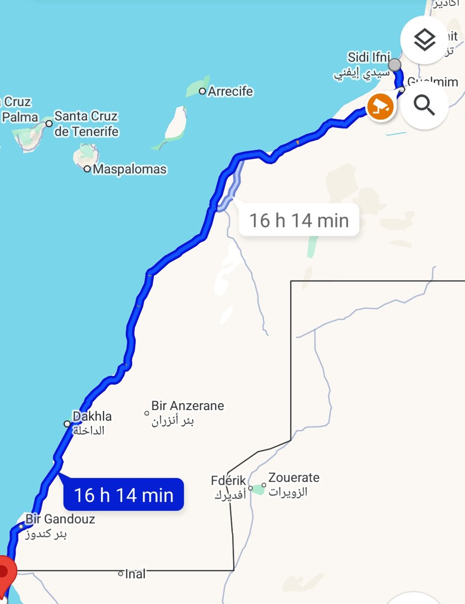 FarisBakr's tweet photo. Une bonne idée soulevée lors d'un #MarsAttak qui propose de nommer la route Marocaine Dakhka-Guergarate en Route75💡
A mon avis il faut penser à une #Route75 qui commence de #SidiIfni à #Lagouira et qui pourrait devenir une route mythique à l'instar de la #Route66 🙏
#DimaMaghrib https://t.co/q7nqd9xQqA