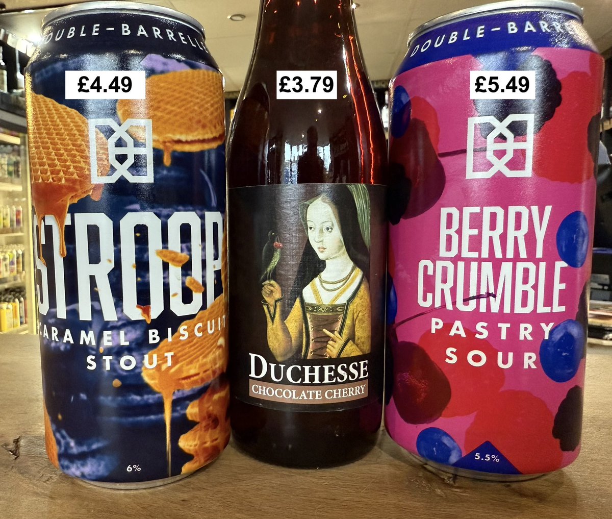 The Whalley Wine Shop (@whalleywineshop) on Twitter photo So many new beers today, two pictures!!
From Kendal we have <a href="/ganyambrew/">Gan Yam Brew Co.</a> and six new beers from them.
From <a href="/DBBrewery/">Double-Barrelled</a> we’ve got their version of a Stroop waffle in a can and a fruit crumble to follow!
Pop in and pick some up for the weekend!! So many new beers today, two pictures!!
From Kendal we have <a href="/ganyambrew/">Gan Yam Brew Co.</a> and six new beers from them.
From <a href="/DBBrewery/">Double-Barrelled</a> we’ve got their version of a Stroop waffle in a can and a fruit crumble to follow!
Pop in and pick some up for the weekend!!