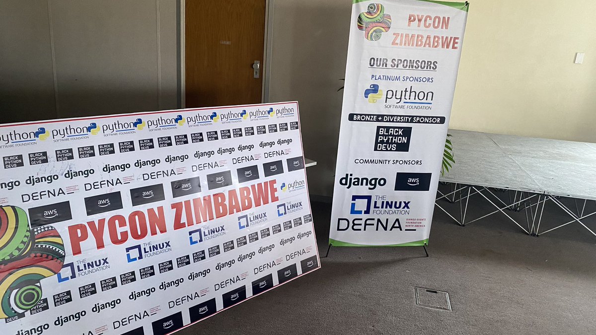 PyCon Zimbabwe (@pycon_zim) on Twitter photo Many thanks to our sponsors <a href="/blackpythondevs/">Black Python Devs</a> <a href="/ThePSF/">Python Software Foundation</a> <a href="/awscloud/">Amazon Web Services</a> <a href="/djangoproject/">Django</a> <a href="/linuxfoundation/">The Linux Foundation</a> Many thanks to our sponsors <a href="/blackpythondevs/">Black Python Devs</a> <a href="/ThePSF/">Python Software Foundation</a> <a href="/awscloud/">Amazon Web Services</a> <a href="/djangoproject/">Django</a> <a href="/linuxfoundation/">The Linux Foundation</a>