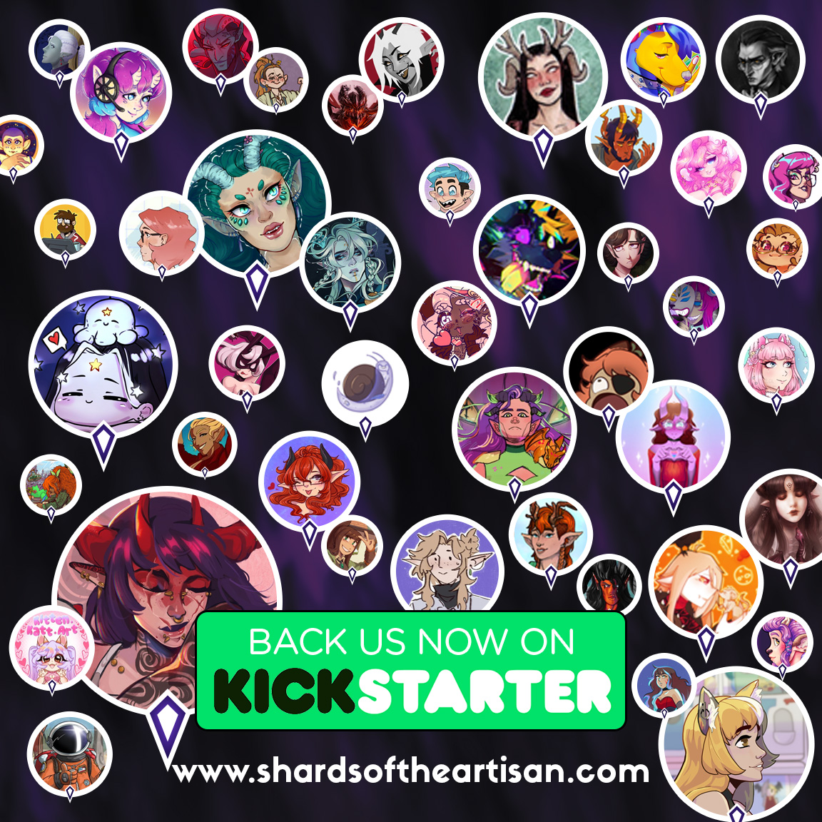 🎨✨ Support 45 Amazing Artists! ✨🎨

The Shards of the Artisan is proud to have 45 real artists bringing this game to life - no AI, just pure talent! 

Please help support their work by backing the campaign today! 💫

👉 shardsoftheartisan.com 👈

#cardgame #SupportArtists