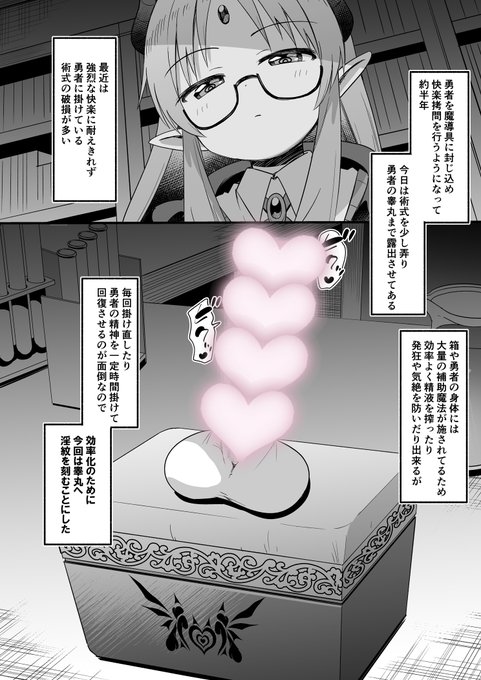 魔導師ちゃんに捕まりペニスボックス封印された勇者は、さらなる快楽を与えられるべく淫紋を刻まれる事になり・・・ 