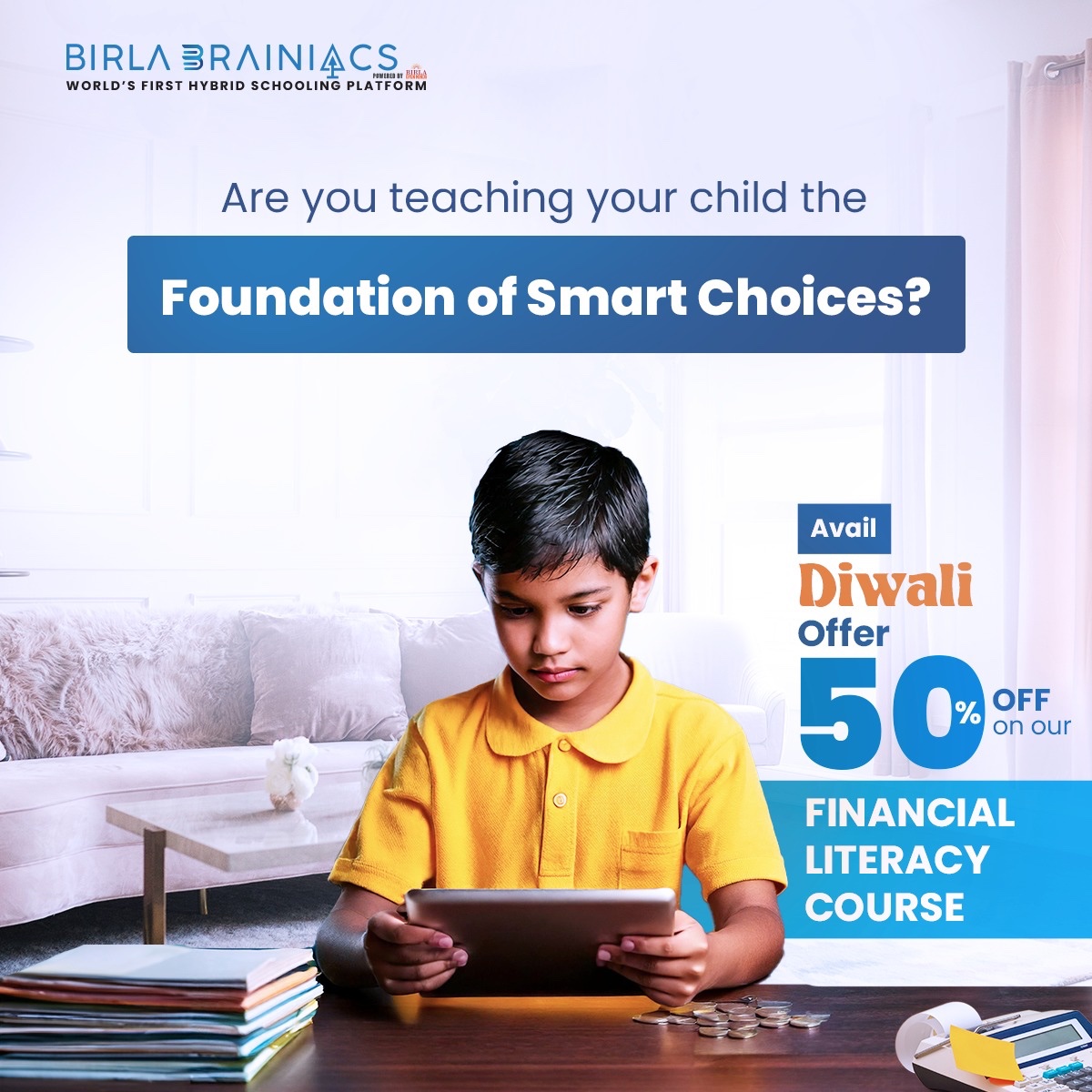 BirlaBrainiacs's tweet photo. Empower young minds with the knowledge that counts! Join #BirlaBrainiacs Financial Literacy course and help your child master budgeting, saving, and smart spending. 

#hybridhomeschooling #financialliteracy #moneymanagement #financialliteracykids #moneylearnings https://t.co/juafQYHiQU