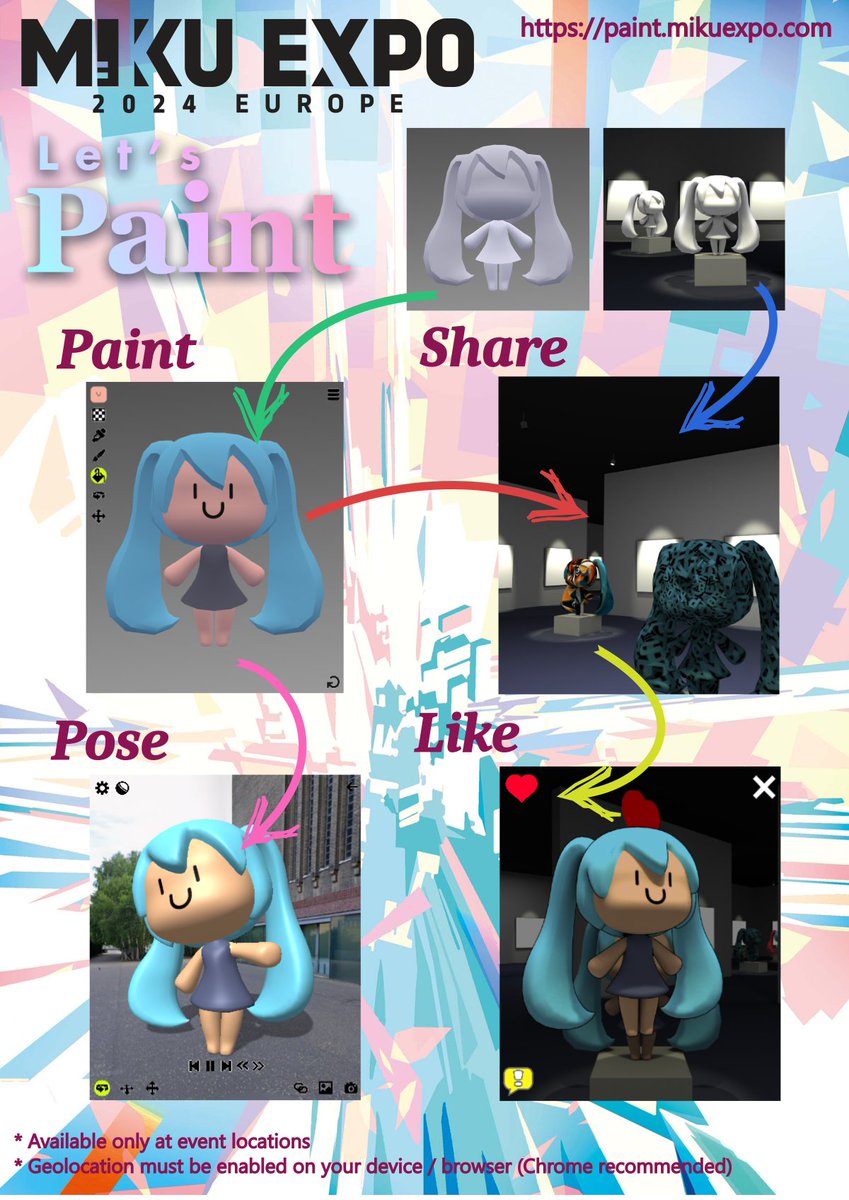 mikuexpo's tweet photo. 🌐#MIKUEXPO2024 EUROPE🌐
You can now participate "Let’s Paint" from near Figuya in Berlin!🎨
Create your own MYMIKU model and share with the hashtag #MYMIKU💙

See the attached instructions👀✨
https://t.co/y72ucqX1v5
Available until 7PM today! https://t.co/hRJ1bqHySN