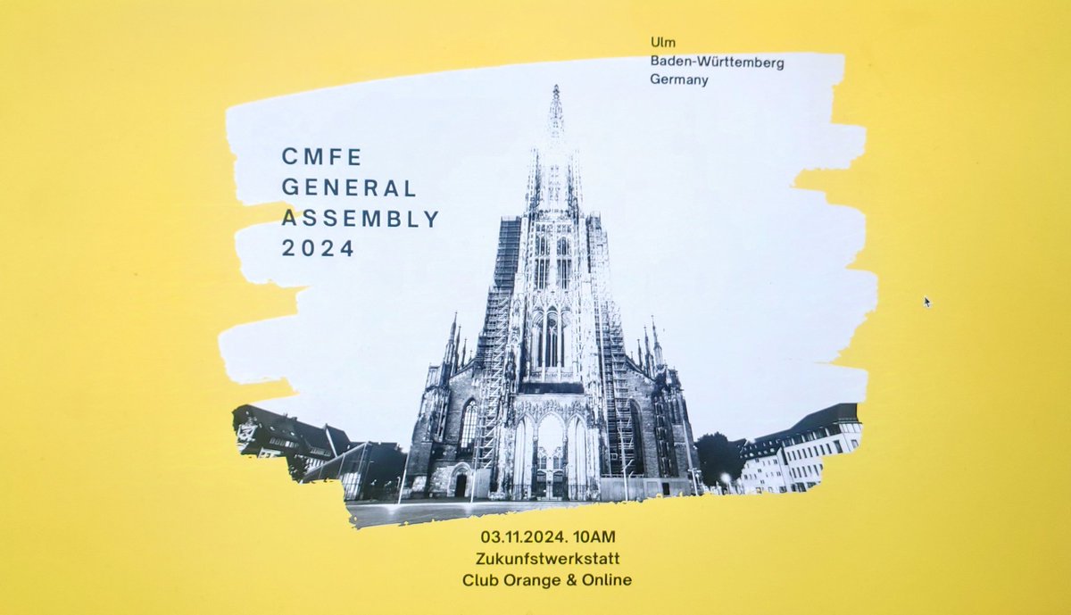 cmfe_eu's tweet photo. Ahead of our 20th anniversary in championing community media across Europe, CMFE is this year hosting its AGM in Ulm Germany, where the annual @Zukunftswerkstatt community radio takes place, as part of our activities, we will be hosting two panels and the AGM
Stay tuned for more: https://t.co/xU0VjiS5cI