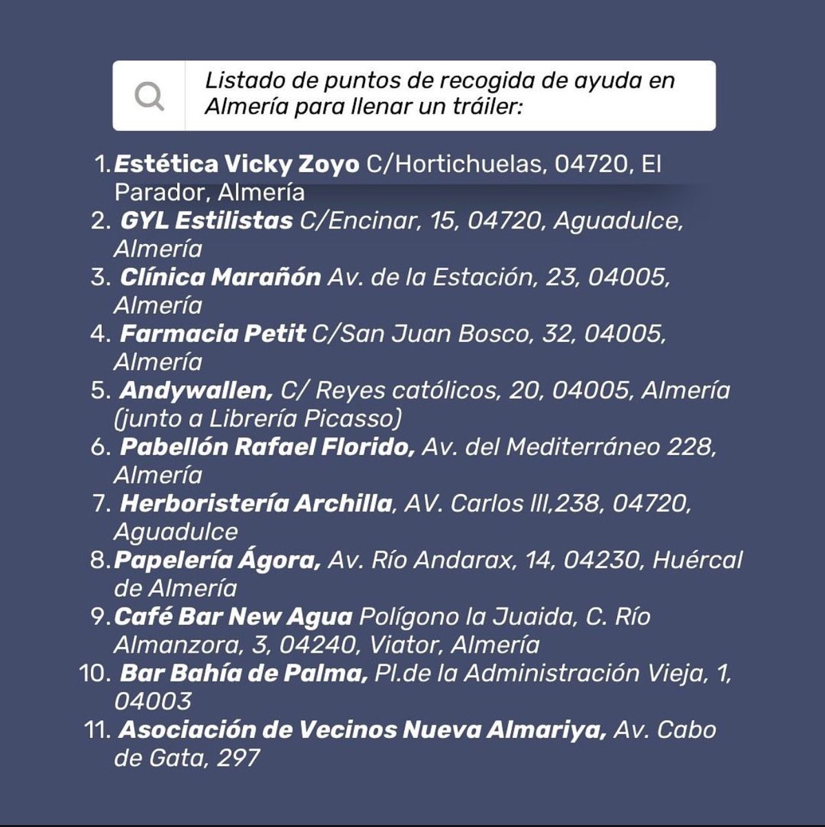 adrisanchezr_'s tweet photo. Si alguien conoce algún otro punto de recogida en la ciudad de Almería, por favor que lo comente. 
👇🏼 https://t.co/wTLdQA8BUw