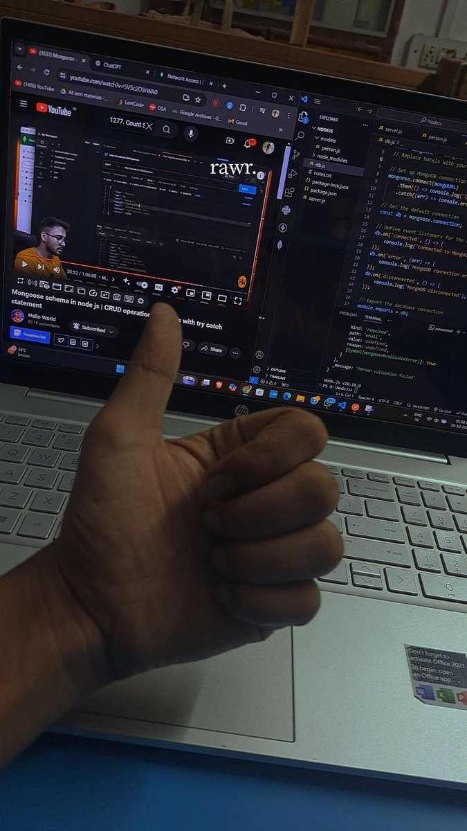 Learning Node.js 🚀 Thanks to <a href="/prince_king_/">Prince kumar 🇮🇳</a> for making backend concepts simple! Diving into server-side JavaScript one step at a time. Excited to see what I can build and learn along the way! #Nodejs #CodingJourney #WebDev