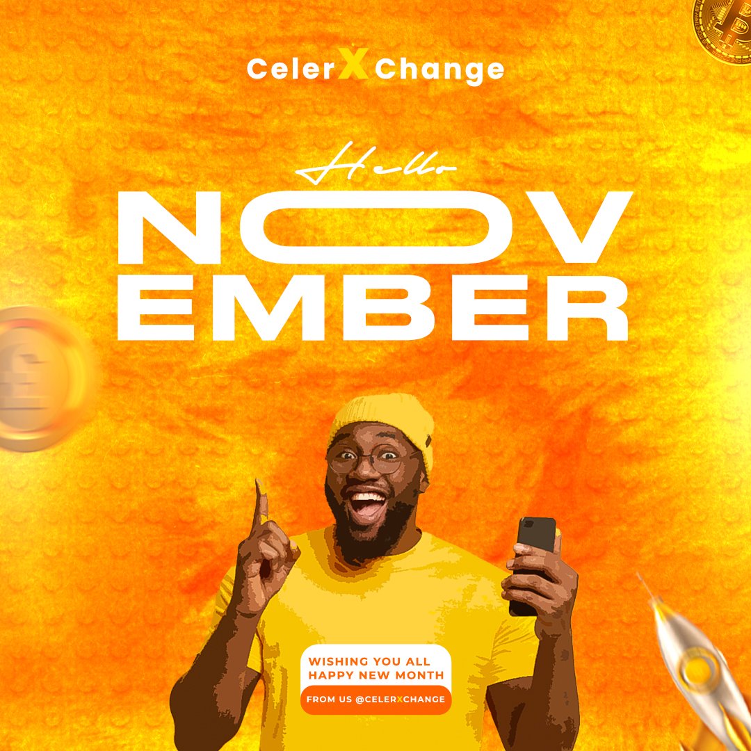 CelerXchange's tweet photo. Happy New Month from the Celerxchange family! Thank you to our valued customers for an amazing October, and here's to a fantastic November ahead!  ✨️💛 https://t.co/Xpc6WgWEA3