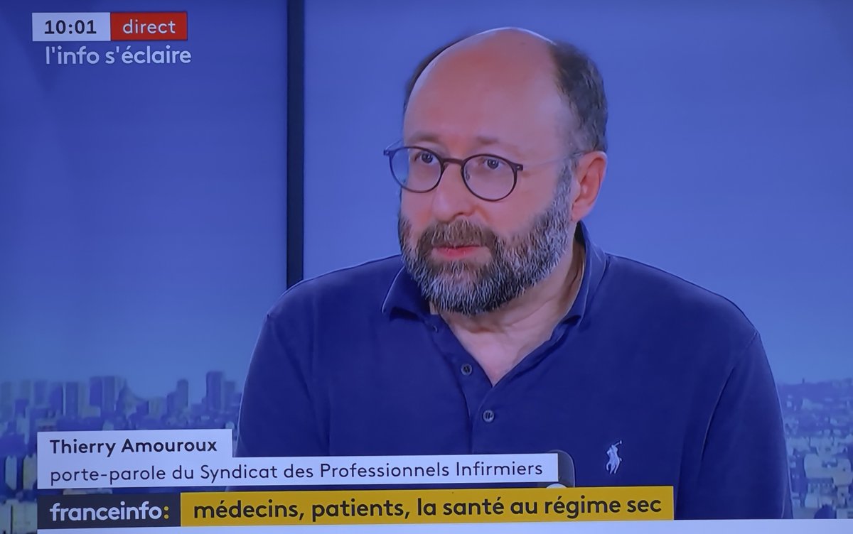 infirmierSNPI's tweet image. #ThierryAmouroux était l'invité de @franceinfo « L’info s’éclaire » pour alerter sur la situation des #hopitaux asphyxiés financièrement #PLFSS 
Il faut des #ratios de #patients par #infirmière compatibles avec la #sécurité des #soins pour sauver des vies
#urgences #SAMU @CFECGC