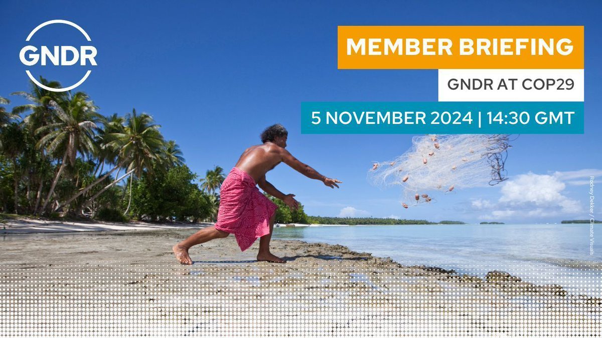 globalnetworkdr's tweet photo. π’ #GNDRMembers! Join our webinar to help shape #civilsociety's demands for #COP29.
The briefing is your chance to add your perspectives on the negotiations, our engagement plans & our key policy messages.
π 5 Nov | 14:30 GMT
π¬ EN, ES, FR
Register π https://t.co/JIvU3phGvA https://t.co/qUTzh8E7EO