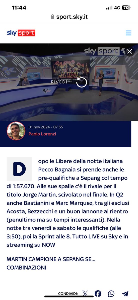 Ah però, Iannone penultimo ma con tempi interessanti. In cosa esattamente?