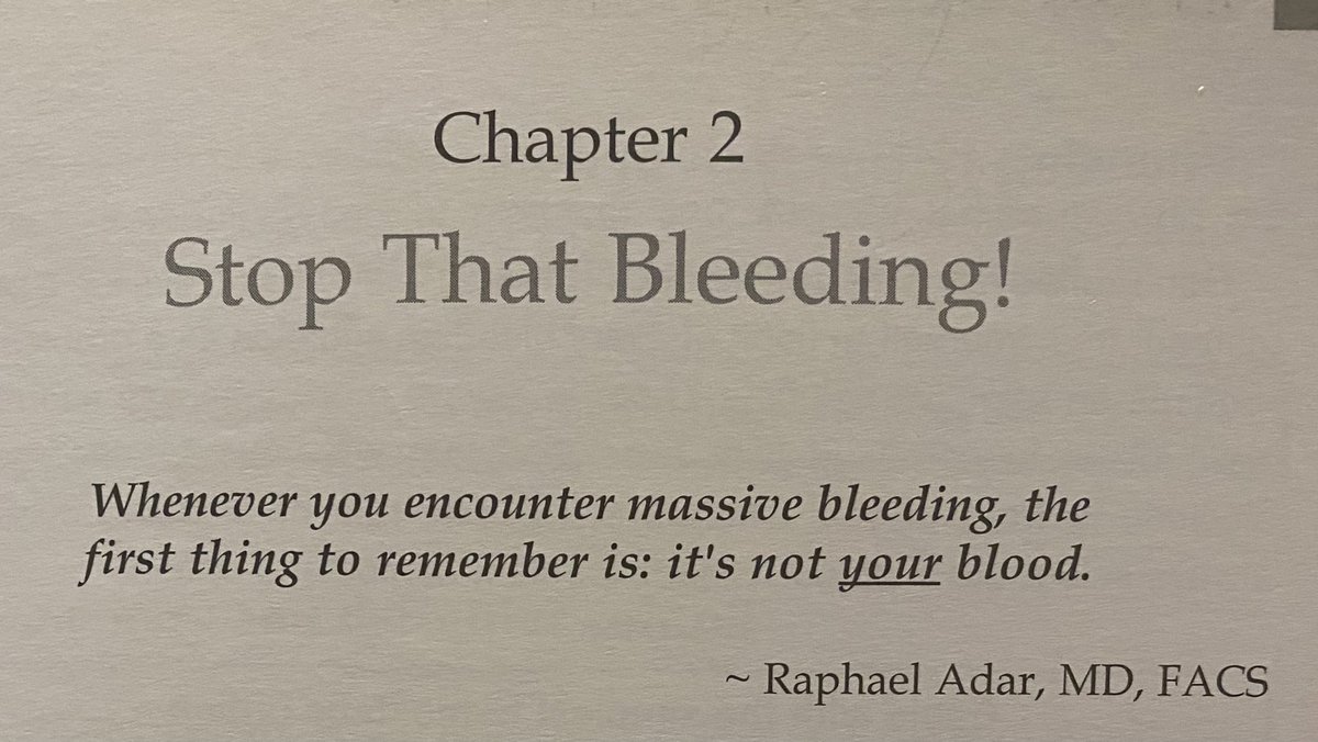 It’s NOT your blood!

From #TopKnife by Hirshberg and <a href="/kmattox1/">@Kmattox1</a> 

#SoMe4Trauma
#SoMe4Surgery