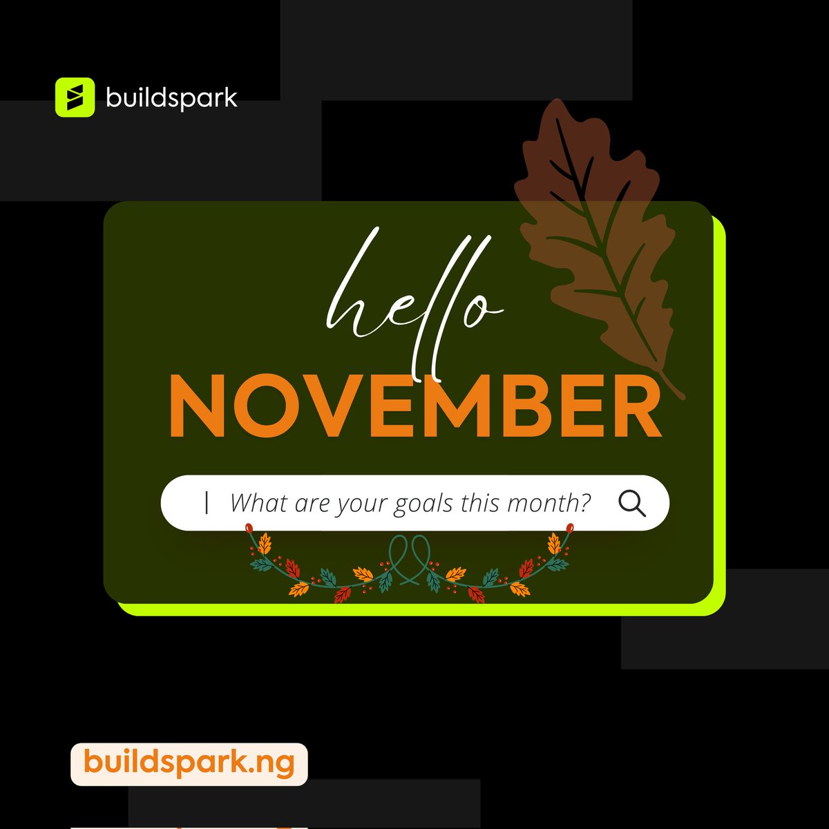 buildsparkng's tweet photo. Happy New Month!
Here’s to new beginnings, fresh opportunities, and endless possibilities this November. Let’s make it a great one! ✨
#HappyNewMonth https://t.co/QnMpNZSNmn