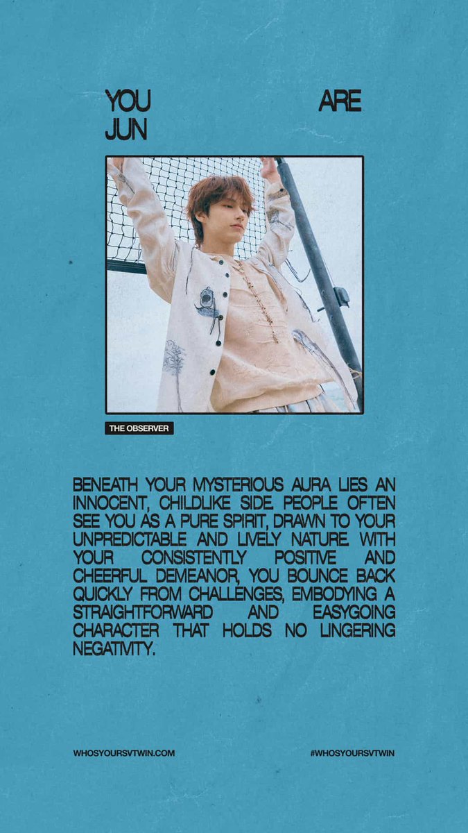 skhelyt's tweet photo. WHOS YOUR SVT TWIN #JUN #준 #세븐틴 

JUN: THE OBSERVER 
Cheerful and easygoing 🐈 https://t.co/Kz5D8b4VaA