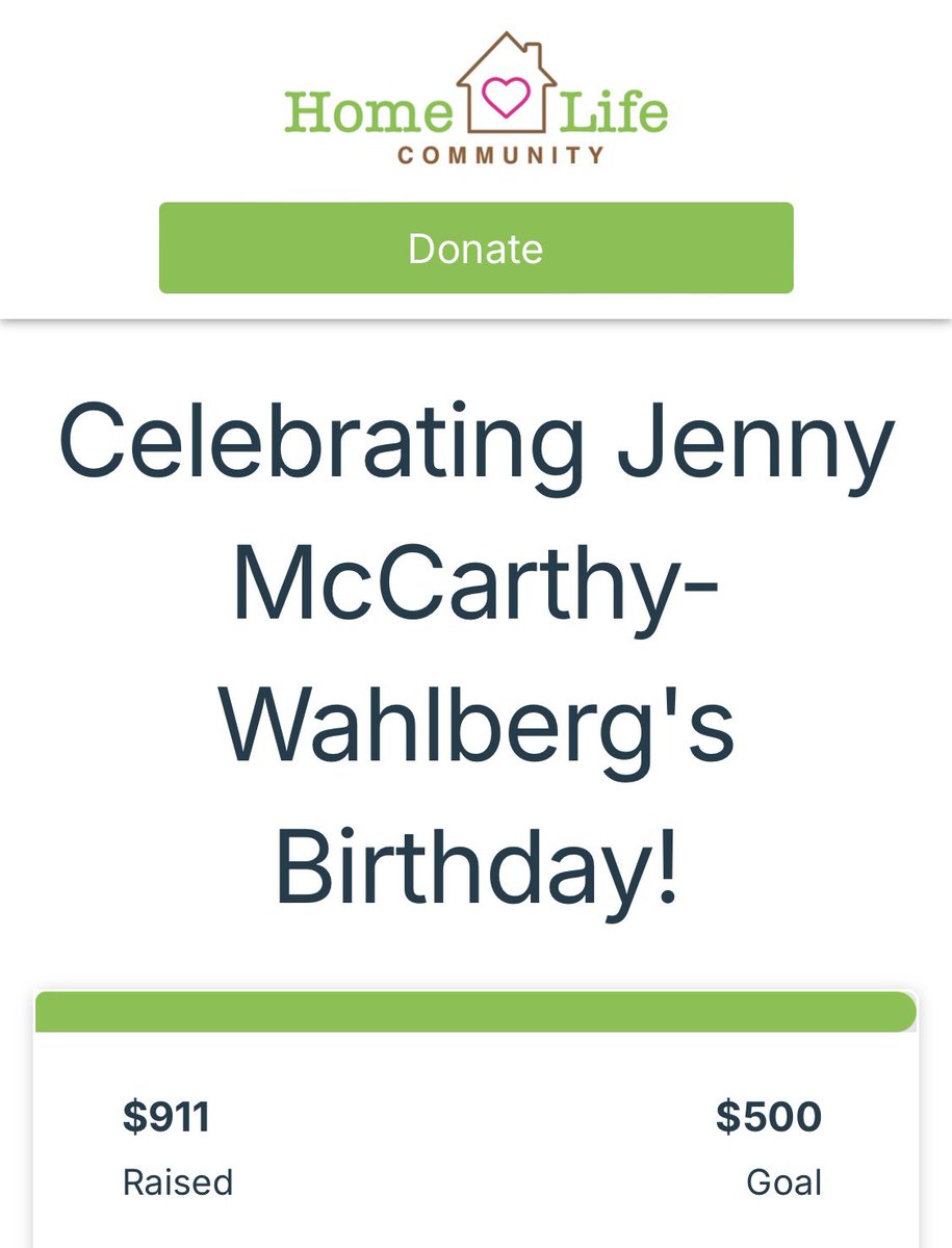 With our most heartfelt thanks to all who participated we are so happy to share that $911 was raised in honor of <a href="/JennyMcCarthy/">Jenny McC-Wahlberg</a> birthday this year You guys continue to show such love for Jenny each year We have now raised over 16 thousand for various charities in 10 years🩷🎂🎉🎈