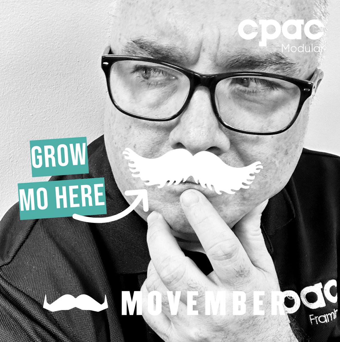 Cpac_Modular's tweet image. The Big Mo has called upon us once more for the 2024 campaign &amp;amp; our Pac is shaved &amp;amp; ready to go!
#Movember is a time to unite with Mo Bros &amp;amp; Gals across the world but especially in our home construction sector to take on mental health, suicide, prostate cancer &amp;amp; testicular cancer