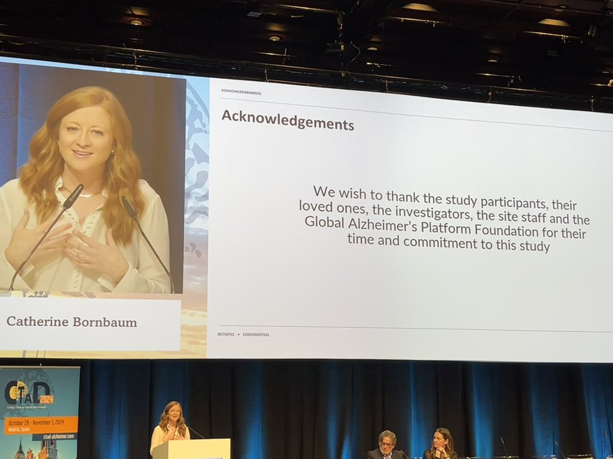 Exciting to see the <a href="/RetiSpec/">RetiSpec</a> results from the #BioHermes study presented by Catherine Bornbaum at #CTAD24 - Will #retinalimaging + #artificialintelligence prove that the 👁️ is really the 🪟 to the 🧠??? <a href="/CTADconference/">CTAD</a> <a href="/GAP_Foundation/">Global Alzheimer's Platform Foundation</a>