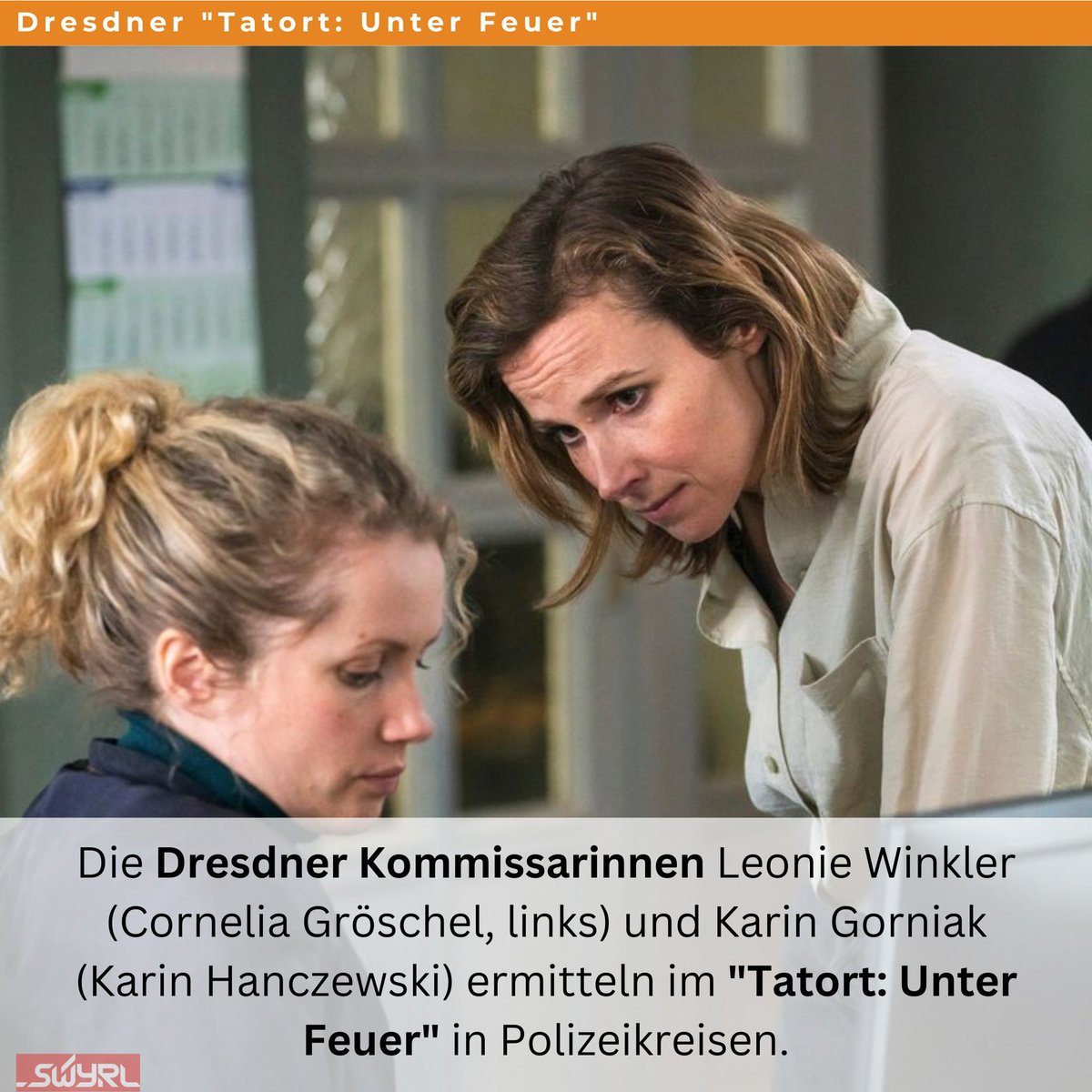 swyrlTV's tweet photo. “Tatort: Unter Feuer” am 3.11. um 20:15 Uhr im @DasErste! 

Dieser Fall geht Ermittlerin Winkler (Cornelia Gröschel) persönlich besonders nah. 

👉Neugierig? Mehr Infos &amp; den SWYRL-Newsletter gibt es hier: https://t.co/Pt0pyObIQp

#ard #swyrl #tatort https://t.co/UlXori9Iza
