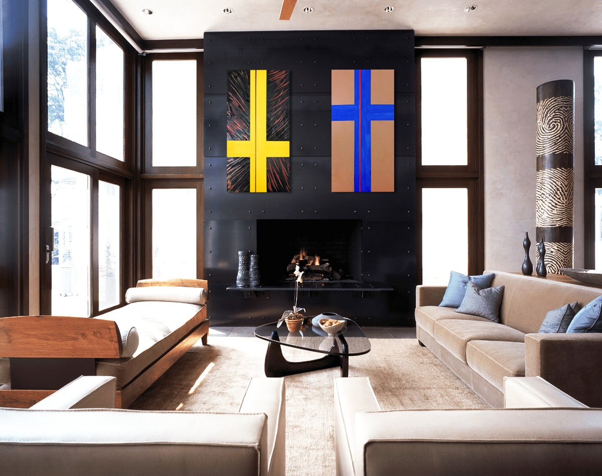 "Vampires of the Minds" #1 &amp; #2 122cm x 61cm (x2) - Oil on hardboard mounted on 2 inch deep wooden frame.

#art #abstractexpressionismart #abstractartist #abstractpainting #contemporaryart