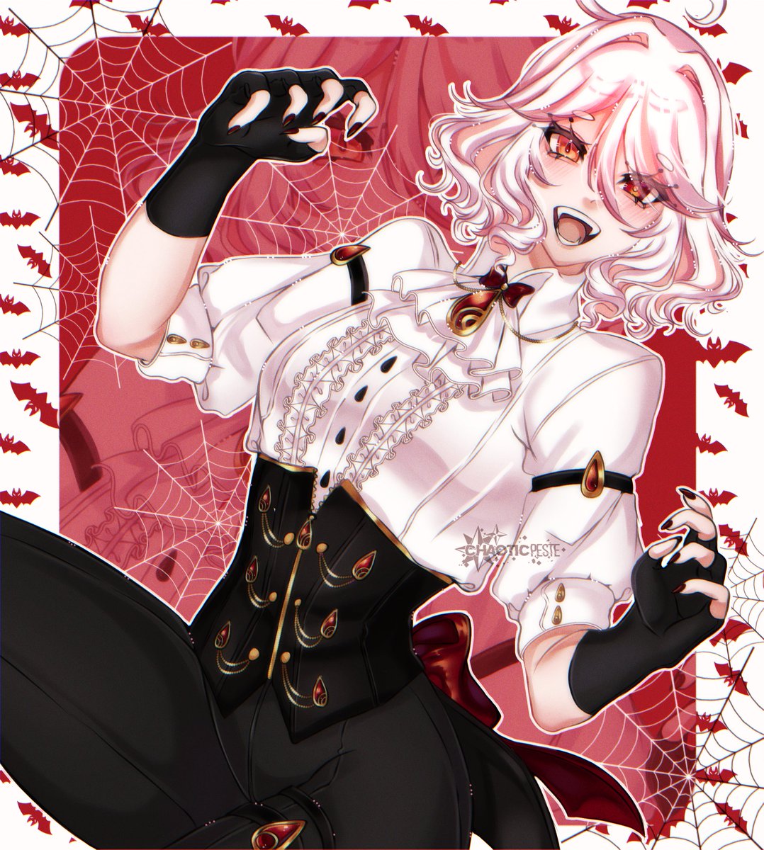 ChaoticPeste's tweet photo. Vampire Furina ✨️❤ 
👀 VampyFuri

#Furina #GenshinImpact
#HappyHalloween https://t.co/0ebYEliOnG
