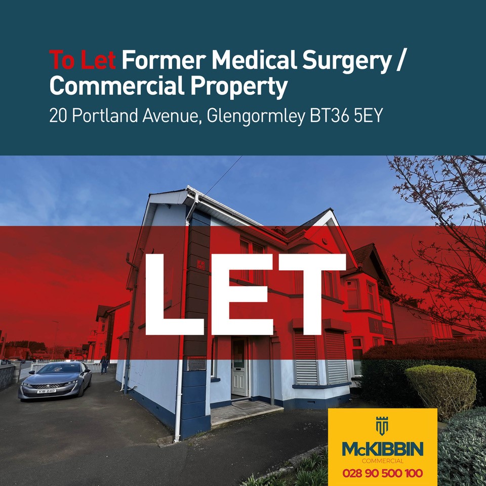 McKibbinComm's tweet photo. LET - FORMER MEDICAL SURGERY - 20 PORTLAND AVENUE, GLENGORMLEY

Great to have this Class D1 property in Glengormley let this week and handed over to the new occupier! 

#let #medical #bt36

https://t.co/BEEQPdt7E0 https://t.co/D4TGN6xnCe