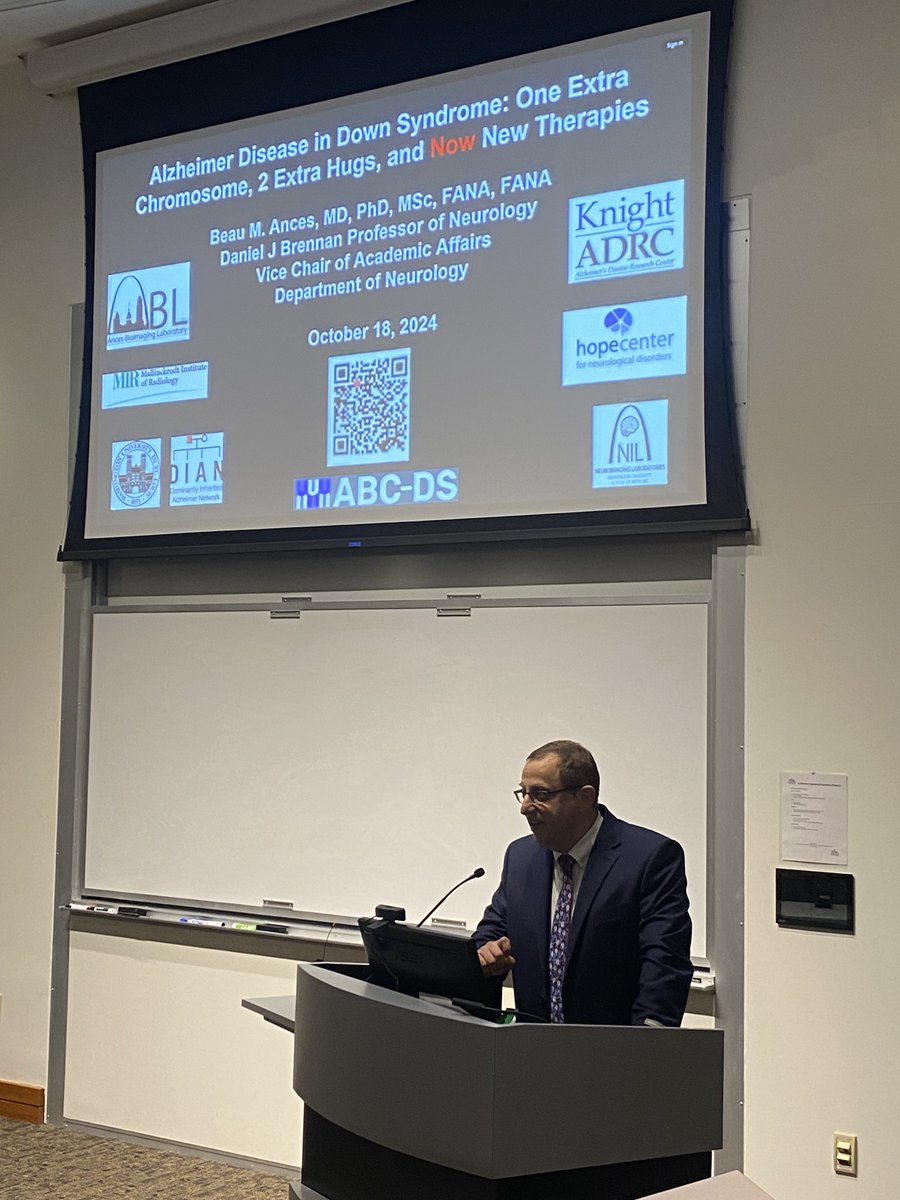 Ances BioImaging Laboratory (@anceslaboratory) on Twitter photo If you missed Dr. Ances' presentation at <a href="/WashUNeurology/">WashU Medicine Neurology</a> Grand Rounds a few weeks ago, you can watch it now on our website at the link below!
sites.wustl.edu/.../for.../par…
<a href="/abc_ds_/">Alzheimer Biomarkers Consortium — Down Syndrome</a> <a href="/dsagsl/">DSAGSL</a>
#downsyndromeawareness #downsyndrome #research If you missed Dr. Ances' presentation at <a href="/WashUNeurology/">WashU Medicine Neurology</a> Grand Rounds a few weeks ago, you can watch it now on our website at the link below!
sites.wustl.edu/.../for.../par…
<a href="/abc_ds_/">Alzheimer Biomarkers Consortium — Down Syndrome</a> <a href="/dsagsl/">DSAGSL</a>
#downsyndromeawareness #downsyndrome #research