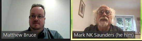 A pleasure interviewing <a href="/MarkNKSaunders/">Mark NK Saunders</a> today as part of the <a href="/CAL_AWAS/">CAL Academic Writing Advisory Service</a> “In Conversation” series on academic writing practices in partnership with the Research Skills Team <a href="/UoBLibServices/">UoB Library Services</a> <a href="/unibirmingham/">Uni of Birmingham</a>! Recording to follow soon! 

@pg_cal 

#universityofbirmingham