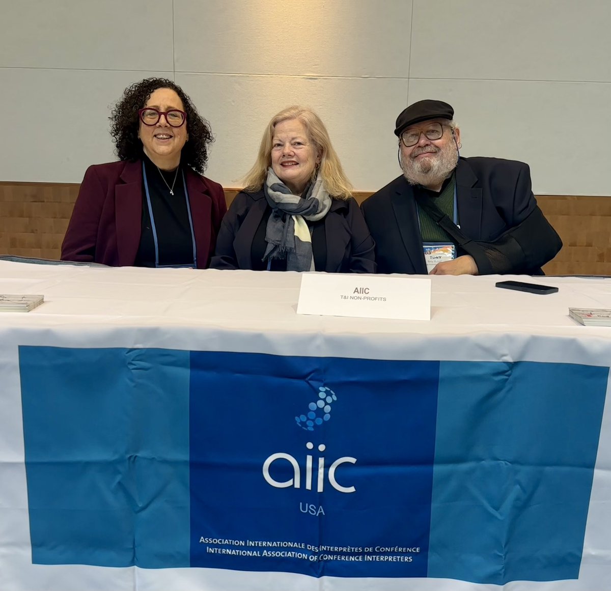 eSpLanguage's tweet image. AIIC is present at #ATA65. And @TheRedT is also here, advocating for #interpreters in conflict zones. Such good work and achievements!  @aiiconline