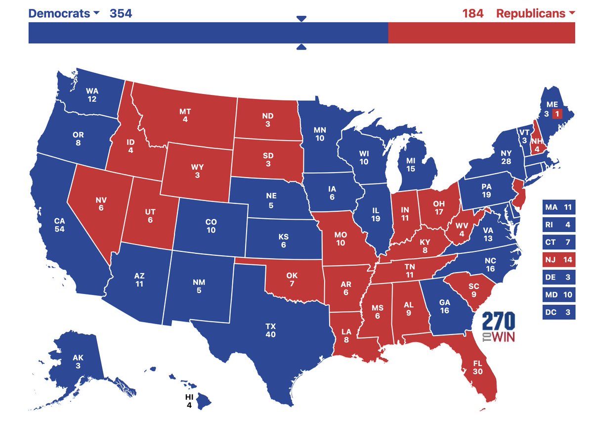 AnthonyMKreis's tweet photo. People keep asking me for a prediction map, so here you go. https://t.co/DKQaGwaStN