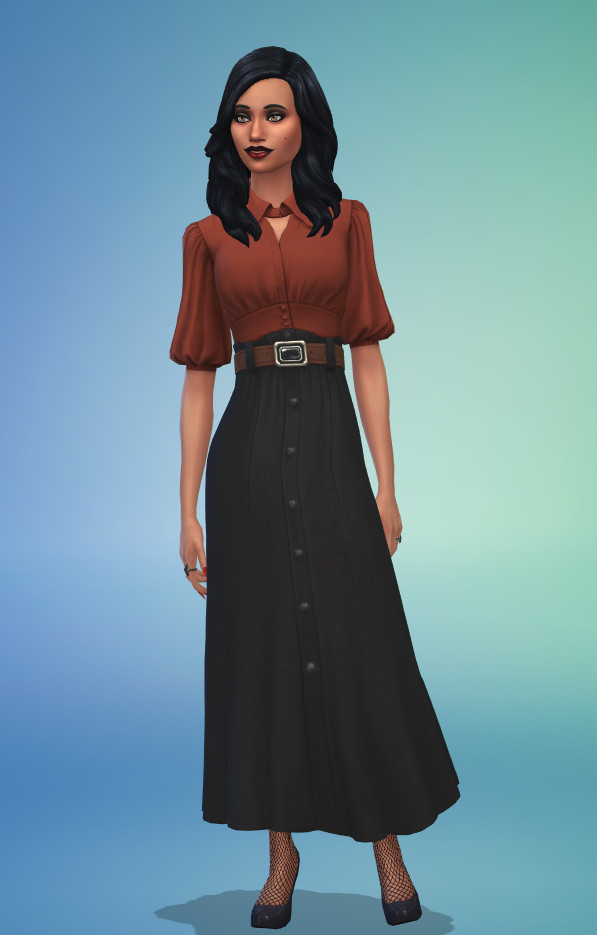 MaskuradeTV's tweet photo. Close ups of the main family. Channeled a mix of the current Goth family mixed with their old #Sims4
 designs and a bit of things I loved from other Sims titles. And perhaps a bit of the Addams family. If anyone wants to see more of their outfits, just ask! https://t.co/Uk2mi4jw22