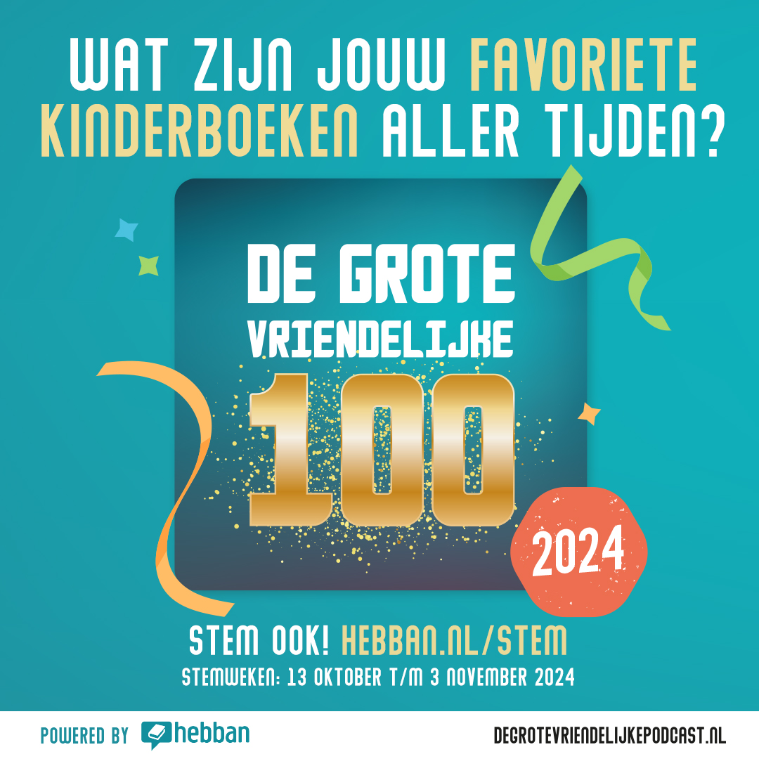 📚 𝗪𝗮𝘁 𝘇𝗶𝗷𝗻 𝗷𝗼𝘂𝘄 𝗳𝗮𝘃𝗼𝗿𝗶𝗲𝘁𝗲 𝗸𝗶𝗻𝗱𝗲𝗿𝗯𝗼𝗲𝗸𝗲𝗻? Tot zondag 3 november kun je jouw stem uitbrengen op jouw favoriete kinderboeken aller tijden. Deze verkiezing levert De Grote Vriendelijke 100 op! Breng je stem uit op obi41.nl/3kjhm782.