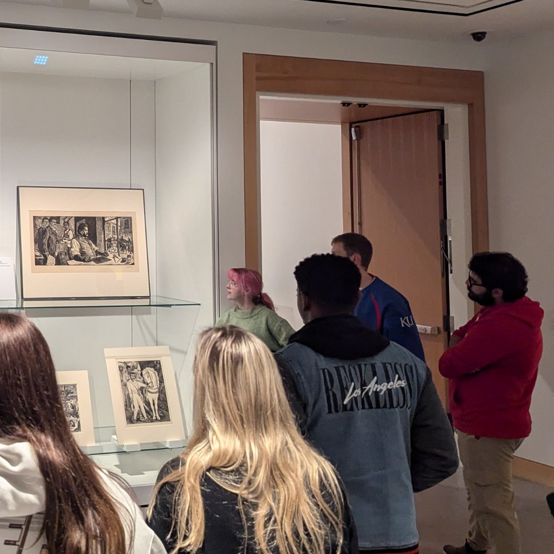 ¡Feliz Día de los Muertos!  

We’re very excited to share a few snaps taken by Dr. González. Yesterday her HIST 355: US Borderlands class visited the Spencer Museum of Art to explore the Dia de Los Muertos exhibit. 🖼️🕯️✨