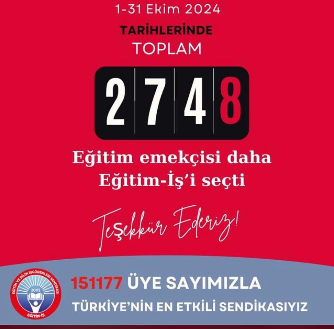 ENusaybin16478's tweet photo. Ülke genelinde Ekim ayında 2748 Eğitim emekçisi daha Eğitim İş’i seçti
Ailemiz büyümeye devam ediyor
Sen yoksan hala bir eksik olduğumuzu unutma Öğretmenim https://t.co/wexjDfaFk6