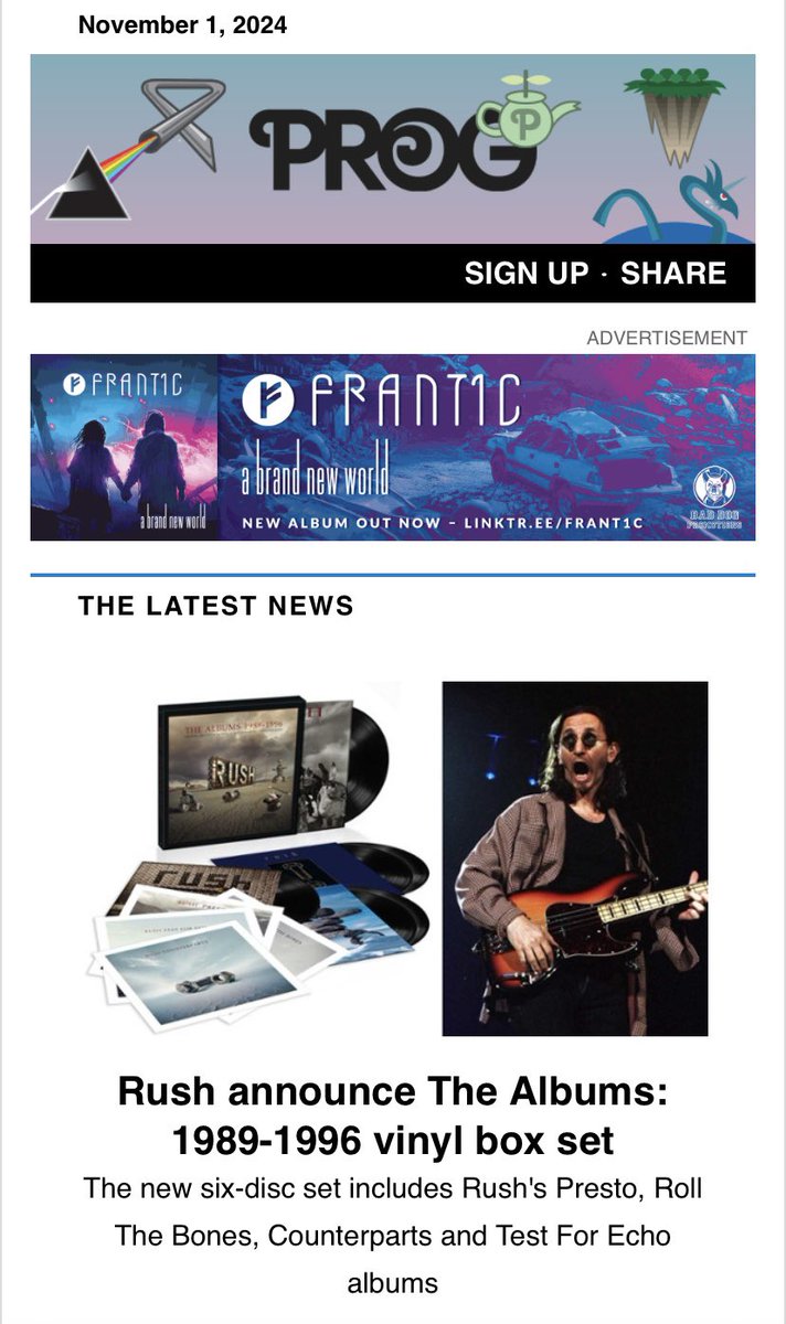 Highlight in the Prog Magazine newsletter 😊 
Subscribe if you haven’t already.
newsletter.smartbrief.com/servlet/encode…