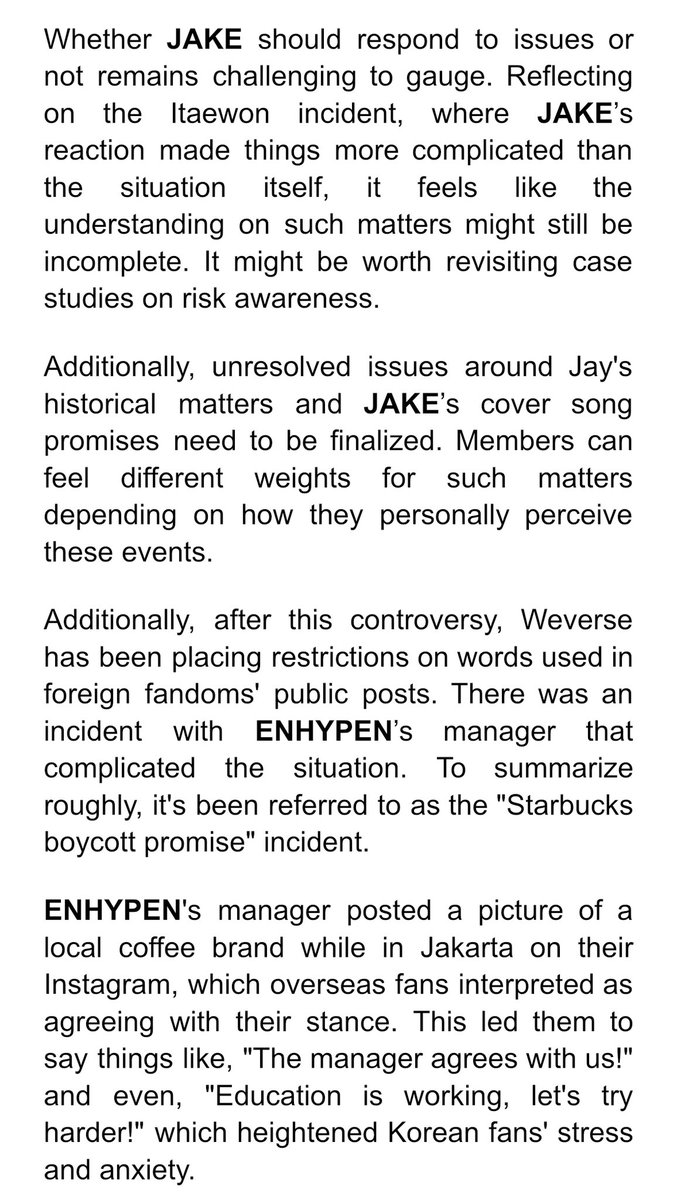 ADDITIONAL HYBE INTERNAL REPORT LEAK: ENHYPEN (english translation)