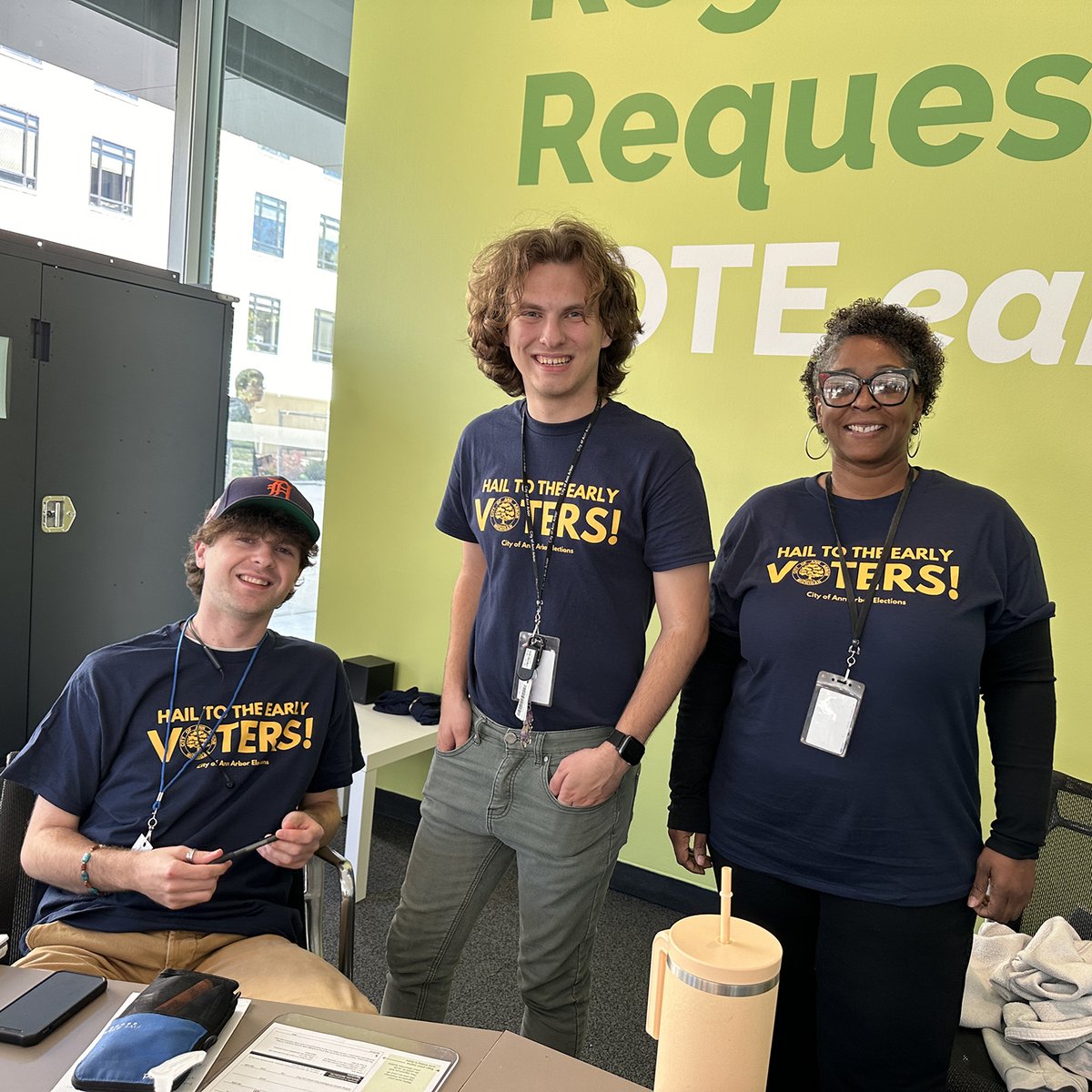 We are so grateful for our partnership with the A2 City Clerks 💕 Their tireless work in the last few weeks has helped make the voting process clear, friendly (and fun!) for students &amp; people in our community.