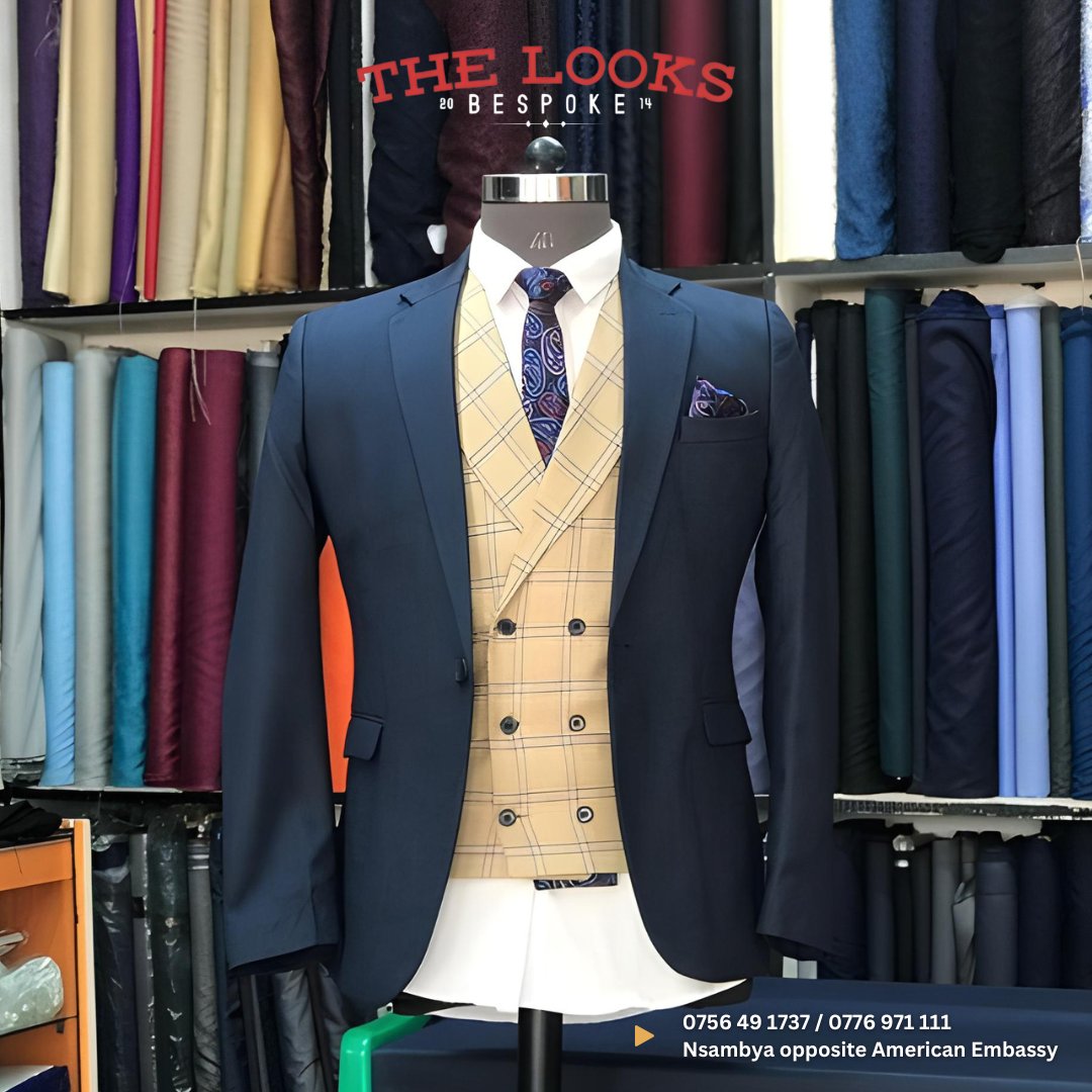 thelooksuganda's tweet image. Step into the world of luxury with a suit that’s tailored to you. Call us at 0756491737 or 0776971111 to start your bespoke journey. @chris_ara_b @sergelumbugaspard #LuxuryTailoring #LooksBespoke #SharpDressedMan #EleganceRedefined #UgandaFashion #Menswear #CustomSuiting