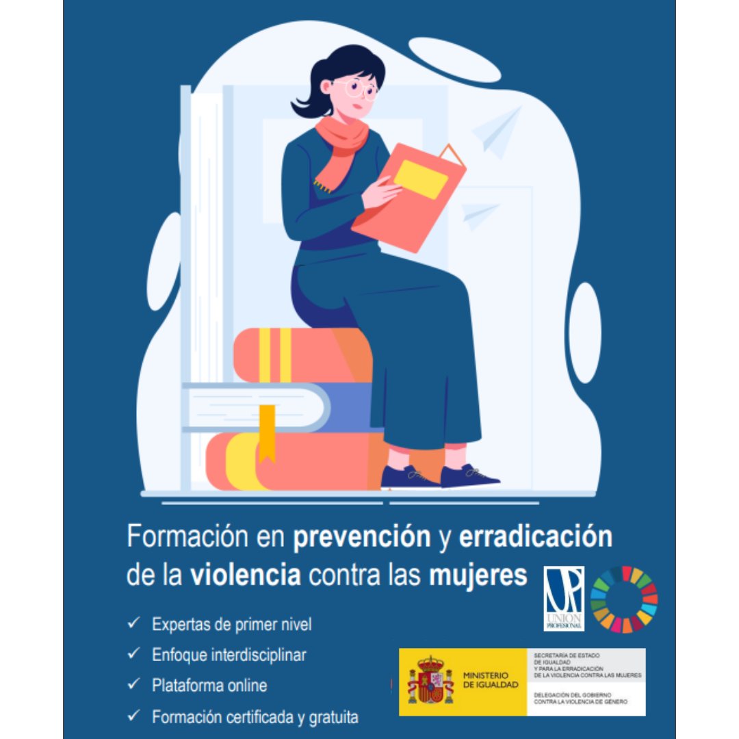 Os informamos que vuelve el programa formativo gratuito online de prevención y erradicación de la violencia contra las mujeres,de Unión Profesional y la Delegación del Gobierno contra la Violencia de Género del Ministerio de Igualdad
Más info en nuestra web

#formación
#igualdad