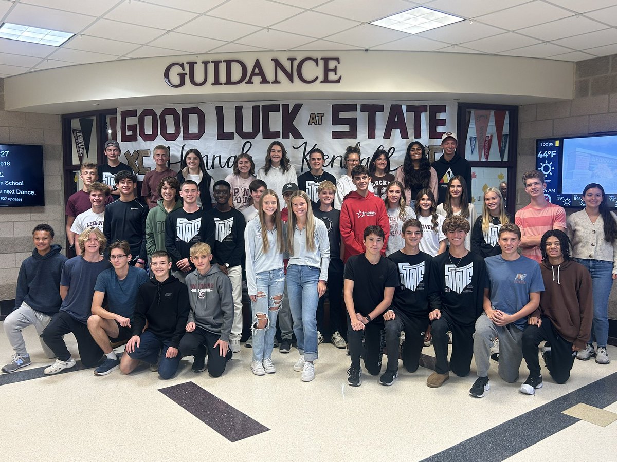 LebanonAthDept's tweet image. WALK OF CHAMPIONS | Good luck tomorrow at the STATE Cross Country Meet, Hannah and Kendall! Lebanon is proud #RunFast