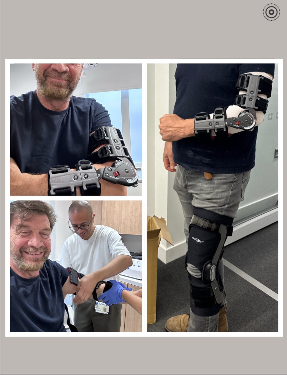 So got a new bicep support and knee brace 
Look like Aldi Iron Man 😂😂
Can’t wait to get fit again so I can continue dancing - I’m hoping to make it in time for the Xmas end of series shows ⁦<a href="/bbcstrictly/">BBC Strictly ✨</a>⁩ 
Wish me luck 👍🏼