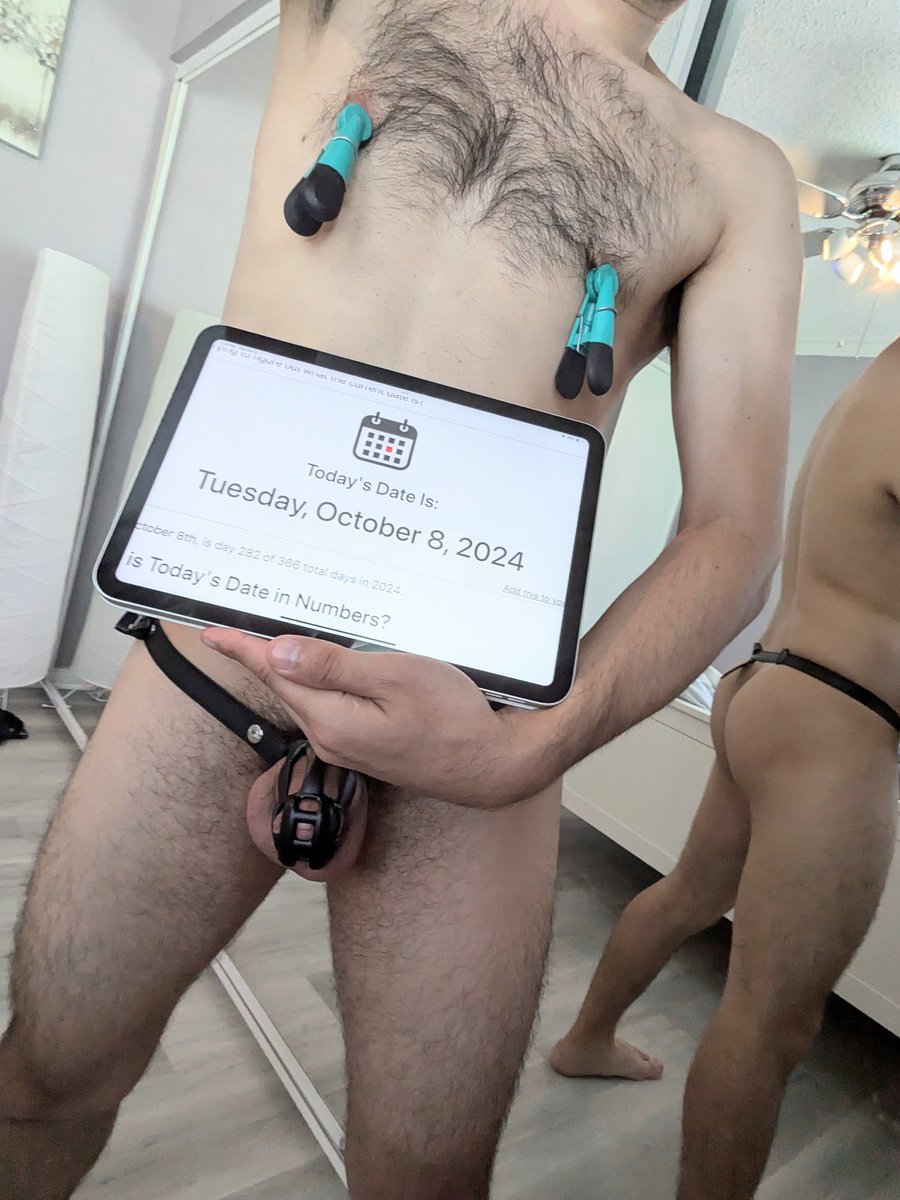 SonicSensor's tweet photo. A journey into #locktober. Some days were harder than others... But it was all very fun! I have an idea on how to unlock but haven't yet been able to implement. Hopefully soon, I don't know how long my balls can take it 🥵

#chastitycage #lockedmen #gaybdsm https://t.co/LLZJloPs5m