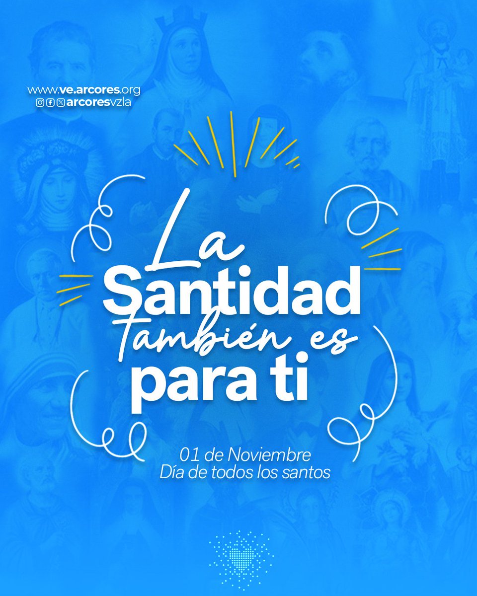 Hoy, en el Día de Todos los Santos, recordamos que la santidad no es un privilegio de unos pocos, ¡es una invitación abierta para cada uno de nosotros! 🙏✨💙