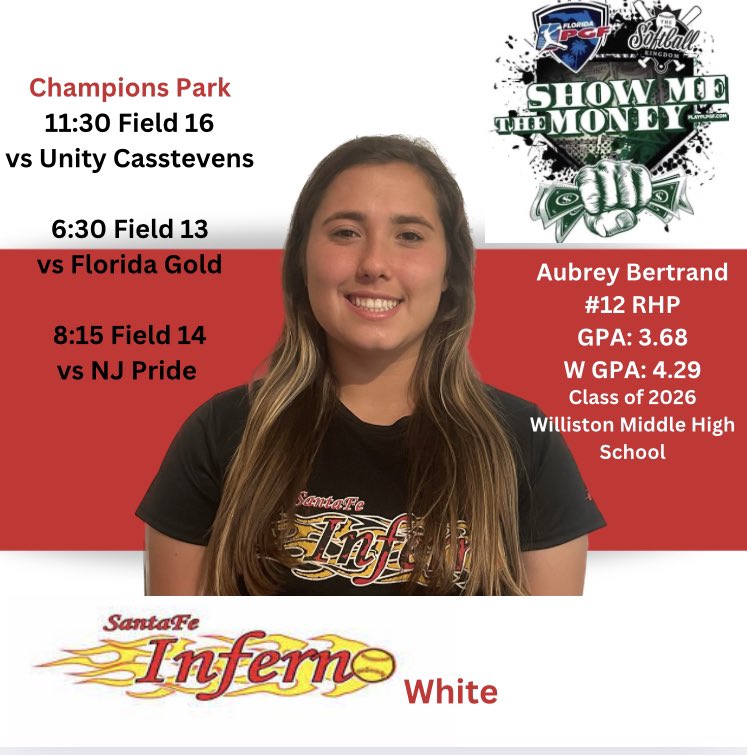 Aubrey and Brooklynn Bertrand (@aubreybertrand1) on Twitter photo Show me the money this weekend!
<a href="/sfinfernowhite/">Santa Fe Inferno White</a> <a href="/joe_pound/">Joe Pound</a> <a href="/ashlieghmclean/">Ashliegh McLean</a> <a href="/JeffConrad10/">Jeff Conrad</a> <a href="/CoachCotter14/">Sean Cotter</a> <a href="/CoachCat10/">Cat Clifford</a> <a href="/CoachBallMalone/">Cindy Ball-Malone</a> Show me the money this weekend!
<a href="/sfinfernowhite/">Santa Fe Inferno White</a> <a href="/joe_pound/">Joe Pound</a> <a href="/ashlieghmclean/">Ashliegh McLean</a> <a href="/JeffConrad10/">Jeff Conrad</a> <a href="/CoachCotter14/">Sean Cotter</a> <a href="/CoachCat10/">Cat Clifford</a> <a href="/CoachBallMalone/">Cindy Ball-Malone</a>