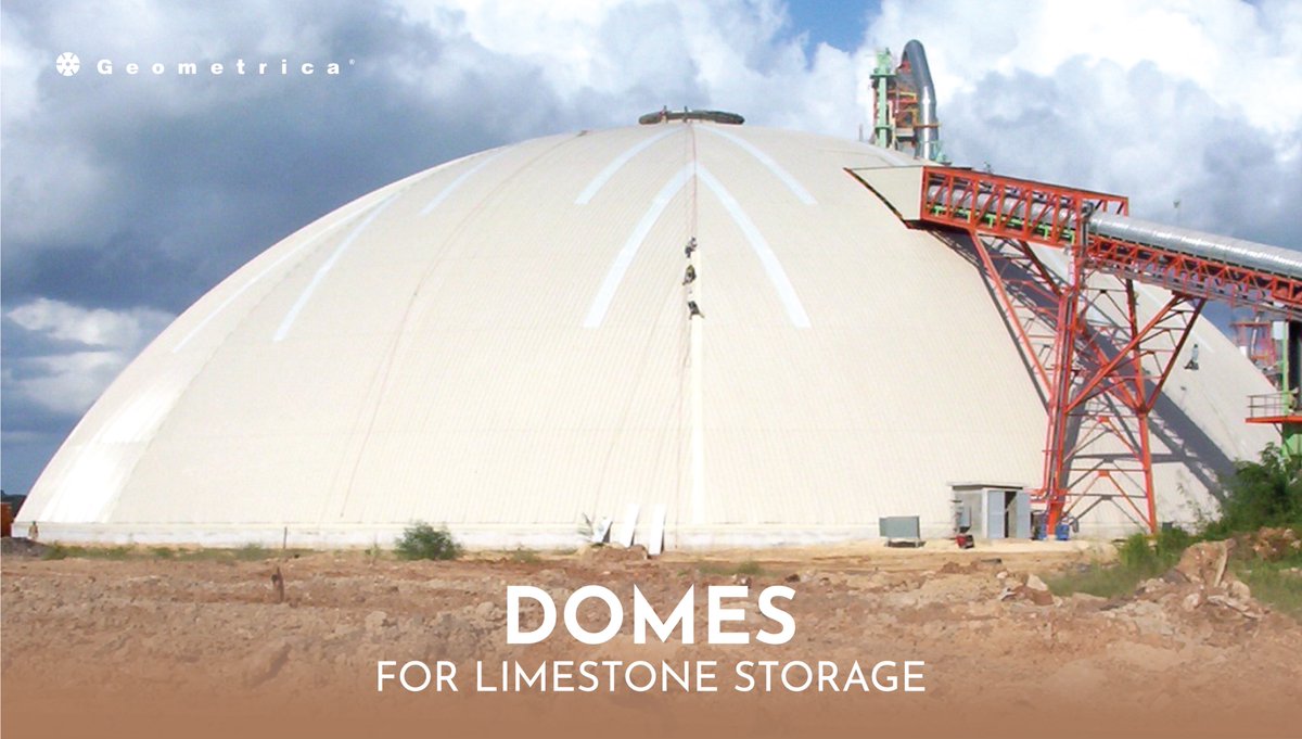 Custom-designed domes deliver durable limestone protection, boosting operational efficiency while prioritizing environmental care.

Read more: geometrica.com/en/limestone/?…

#Geometrica #SustainableStorage #EcoFriendlyDomes #LimestoneProtection #EnvironmentalDesign