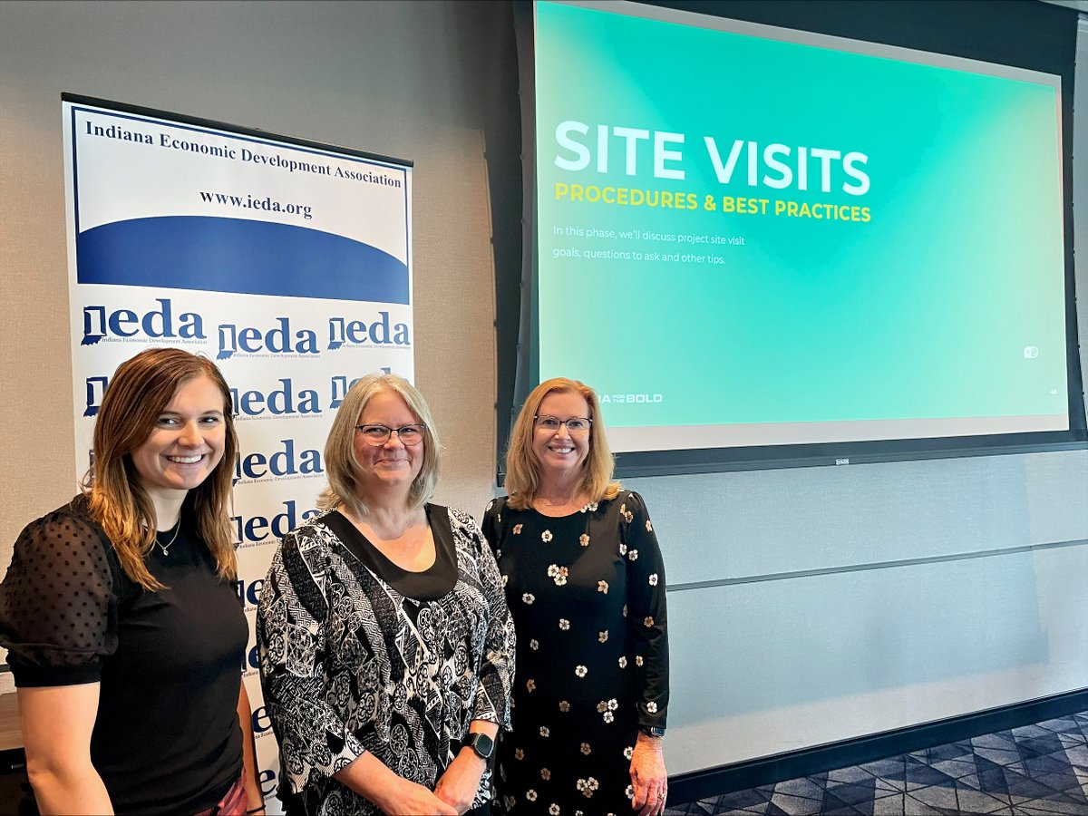 Honored to have co-presented with Carley Hadley + Sarah Salisbury on "Site Visits Procedures and Best Practices" at the <a href="/InEconDevAssoc/">IEDA</a> Practitioner's Forum this week. Thank you for the opportunity to be with such a forward-thinking group of people impacting our state!