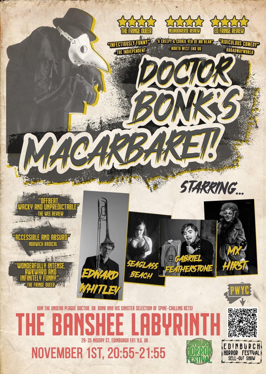 Doctor Bonk (@doctorbonk69) on Twitter photo Our show last night was a stellar sold out success and tonight’s show looks to be the same 🎃
Tickets are now only available for our show on Sunday Nov 3 so don’t delay 🔗 edhorrorfest.co.uk/event-details/…
See you tonight at <a href="/B_Labyrinth/">The BansheeLabyrinth</a> for night 2 of <a href="/EdHorrorFest/">Edinburgh Horror Festival</a> Our show last night was a stellar sold out success and tonight’s show looks to be the same 🎃
Tickets are now only available for our show on Sunday Nov 3 so don’t delay 🔗 edhorrorfest.co.uk/event-details/…
See you tonight at <a href="/B_Labyrinth/">The BansheeLabyrinth</a> for night 2 of <a href="/EdHorrorFest/">Edinburgh Horror Festival</a>